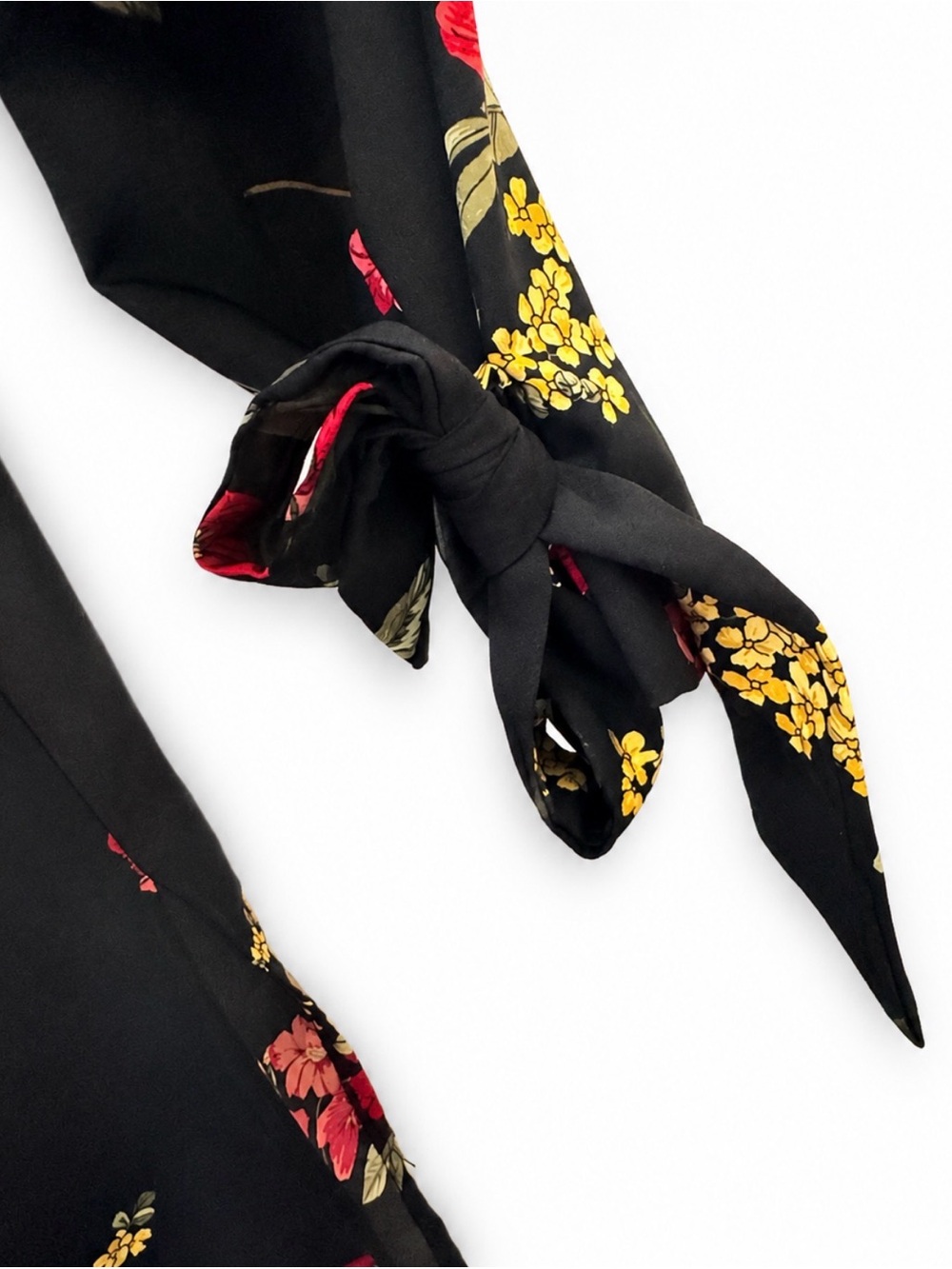 π XL Roz & Ali Black Floral Open Front Blazer Cardigan - Picture 4 of 4